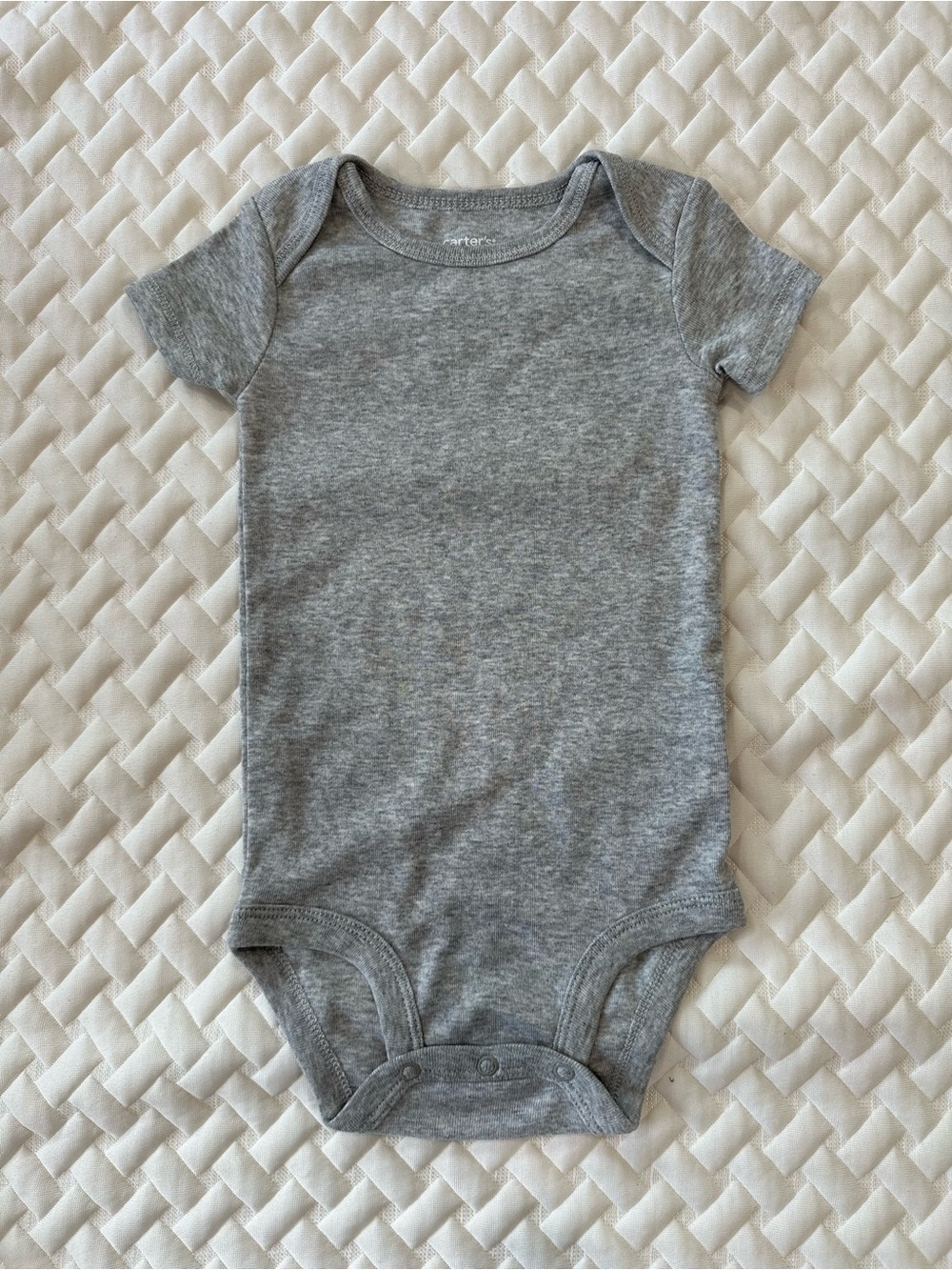 Carter's Heather Gray Short-Sleeve Baby Bodysuit